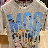 [S] MOSCHINO SWIM UNDER THE SEA PRINT LOGO SHORT SLEEVE T-SHIRT, GREY, 3T1901-2320-0489 (SM218)