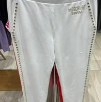 [S] MOSCHINO SWIM STUDDED LONG PANTS,WHITE, 2T4206-2111-0001 (SM219)