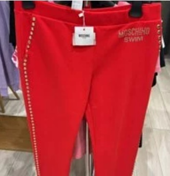 [S] MOSCHINO SWIM STUDDED LONG PANTS,RED, 2T4206-2111-0114 (SM220)