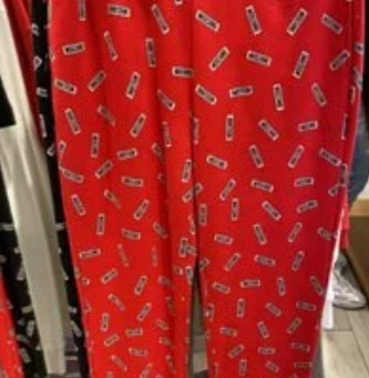 [S] MOSCHINO ALL OVER LOGO PRINT LEGGINGS,RED, ZT4205-9010-1114 (SM221)
