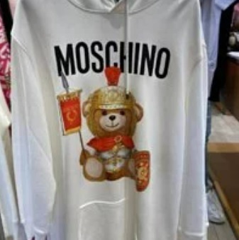 [S] MOSCHINO ROMAN TEDDY BEAR LONG SLEEVE SWEATER DRESS,WHITE, ET0427-5527-2002 (SM222)