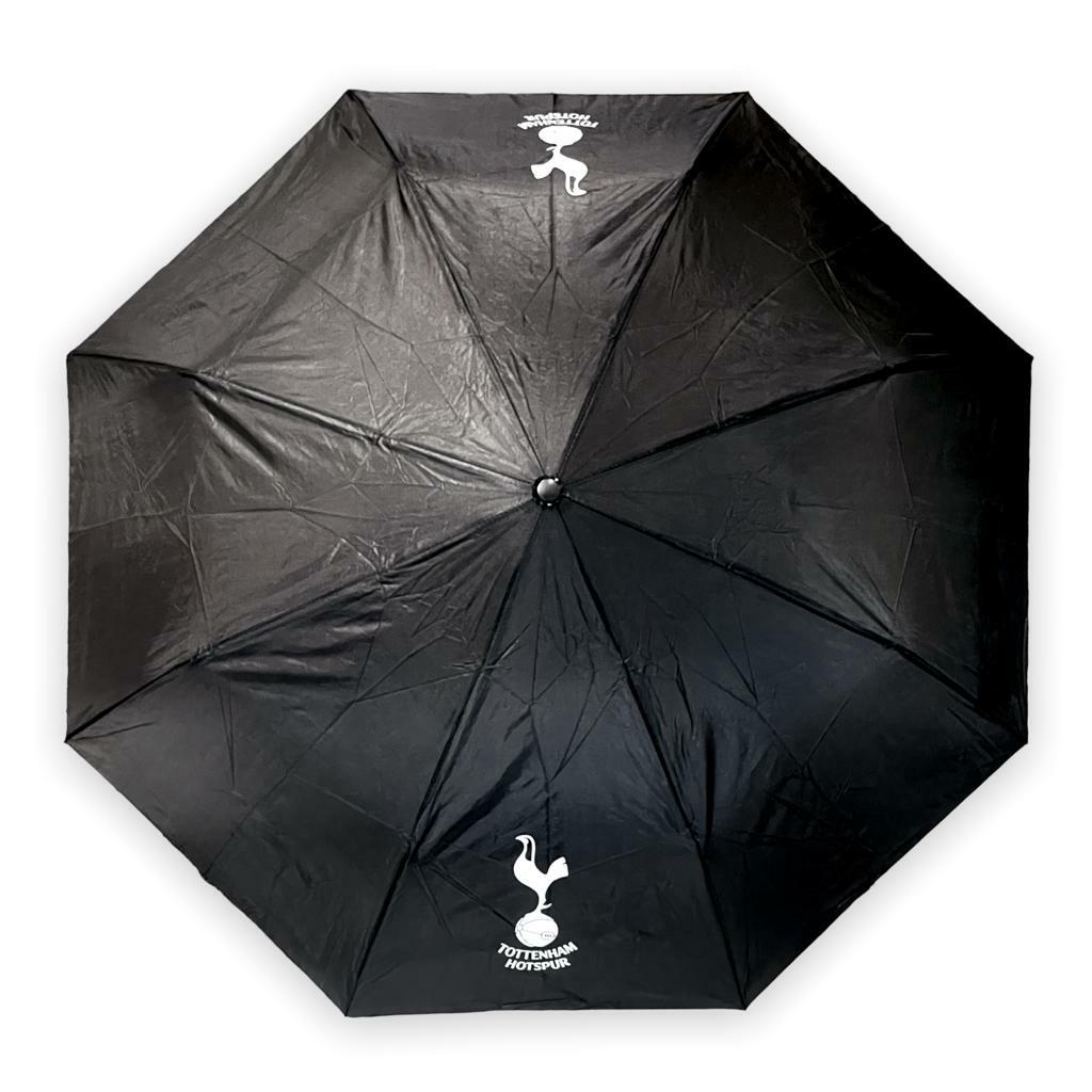 熱刺黑色銀會徽縮骨傘