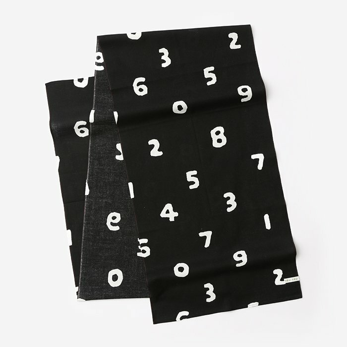 SOU・SOU 伊勢木棉圍巾/十數大黑色