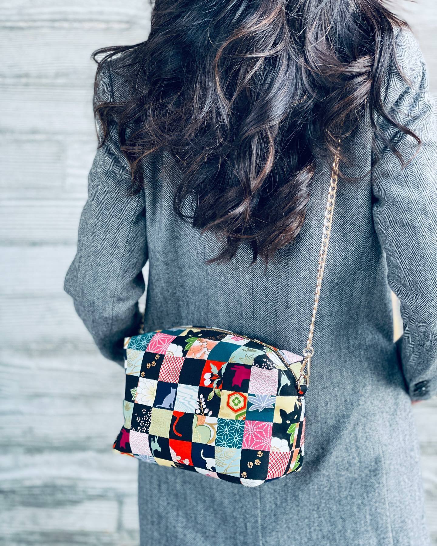 和風格格貓double chain zip bag 