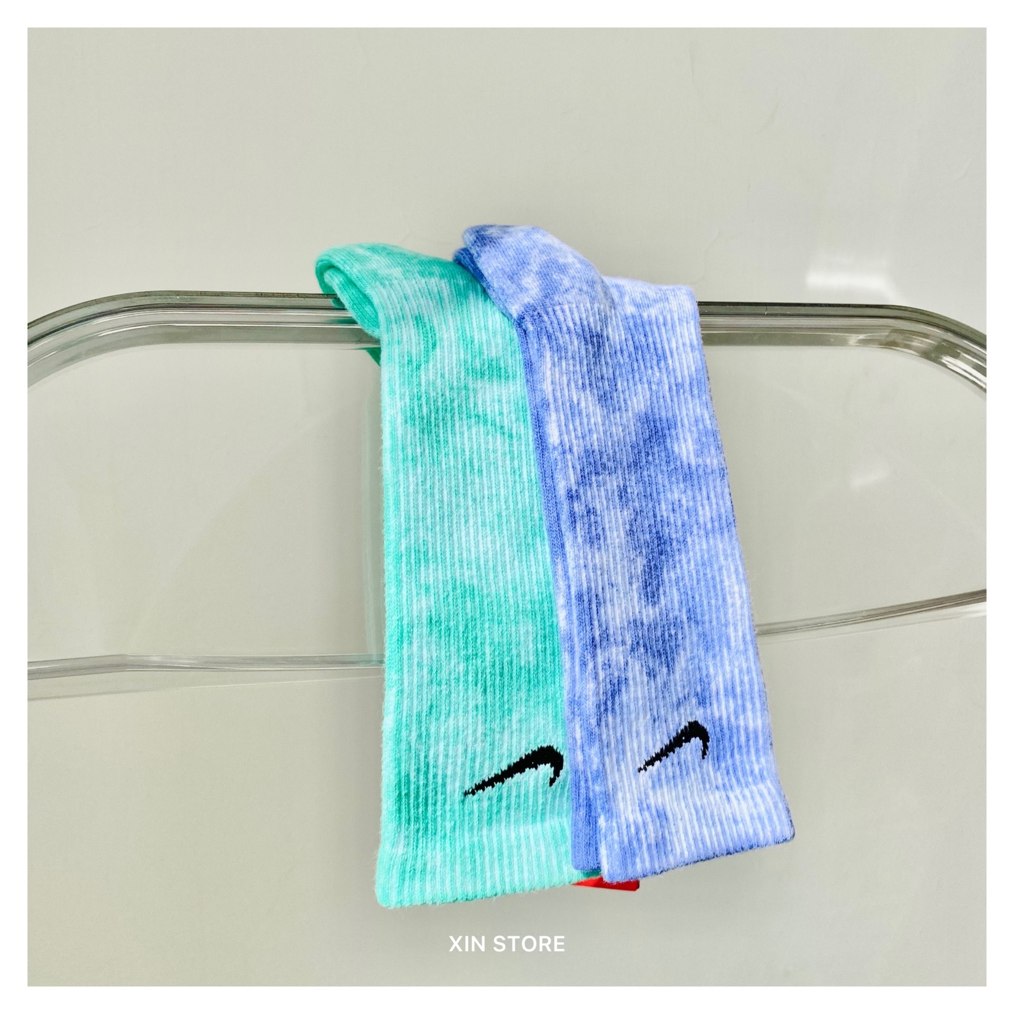 【現貨】Nike Everyday Plus Sock 渲染 潑墨 長襪 運動襪 兩雙一組 黃橘 紫綠 灰白