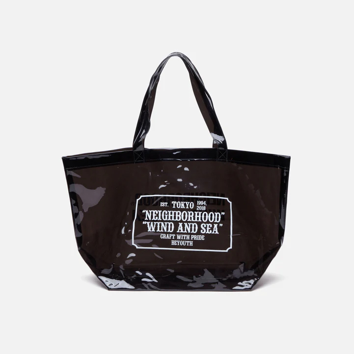-(C017)-NEIGHBORHOOD NHWDS / P-BEACH BAG PVC 防水沙灘包 黑/綠/透明-221FRWSN-CG01S