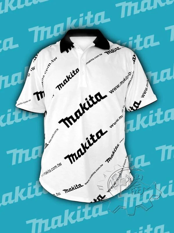 ＊中崙五金【附發票】牧田 Makita 襯衫領POLO衣 白底黑字 S / M / L/ XL / XXL / XXXL