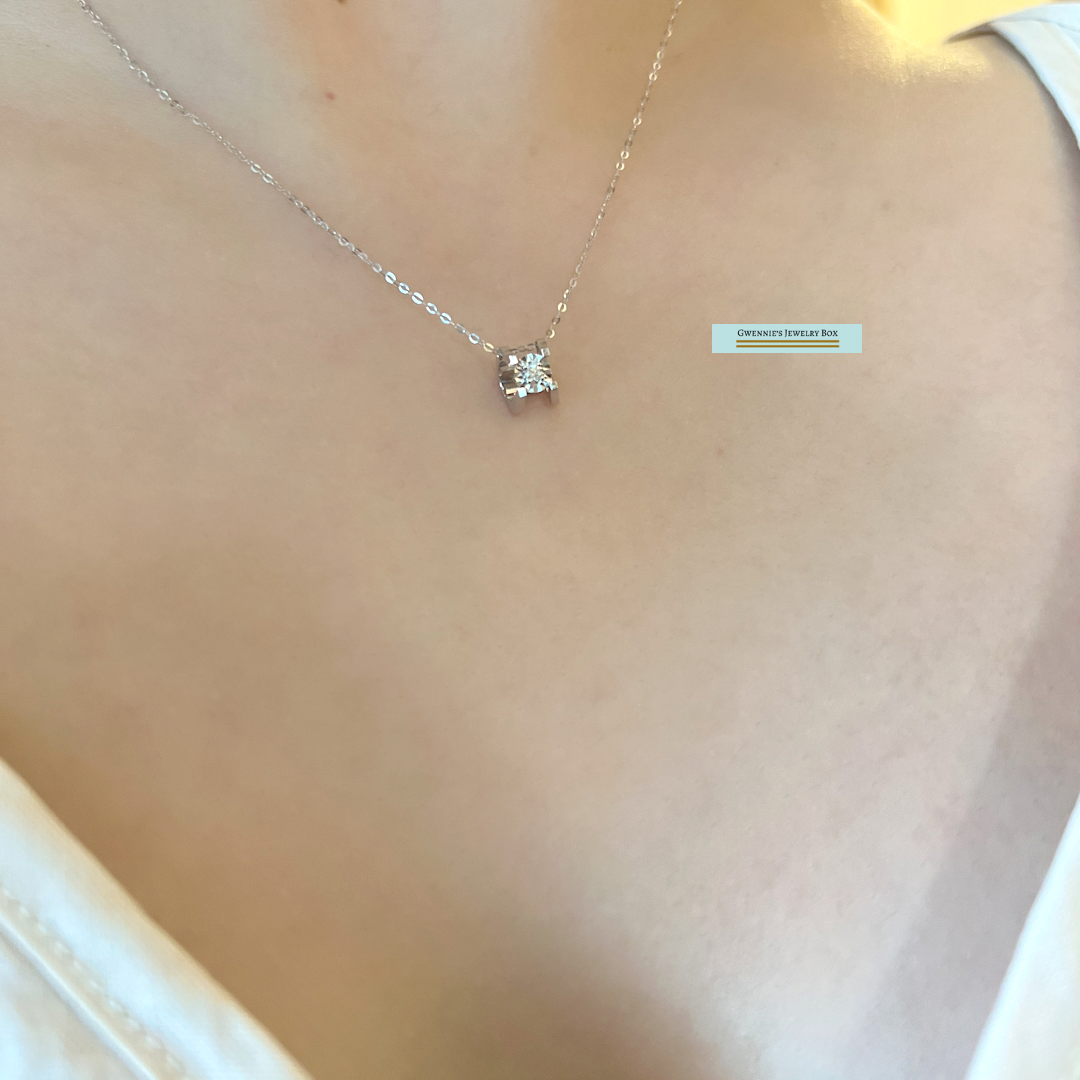 Hug擁抱-真鑽項鍊