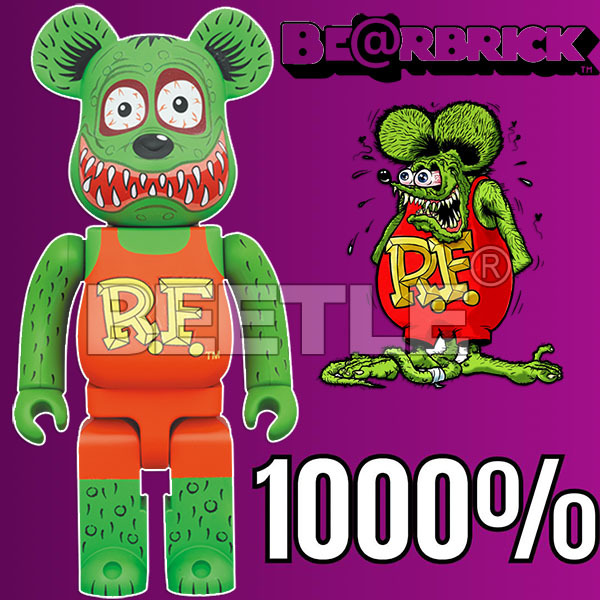 BEETLE BE@RBRICK RAT FINK 芬客鼠老鼠芬克BEARBRICK 庫柏力克熊1000