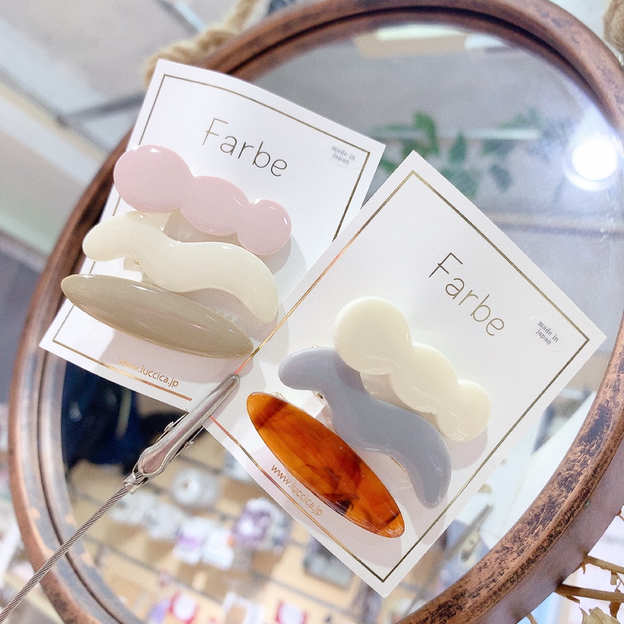 Farbe  彩色波浪髮夾