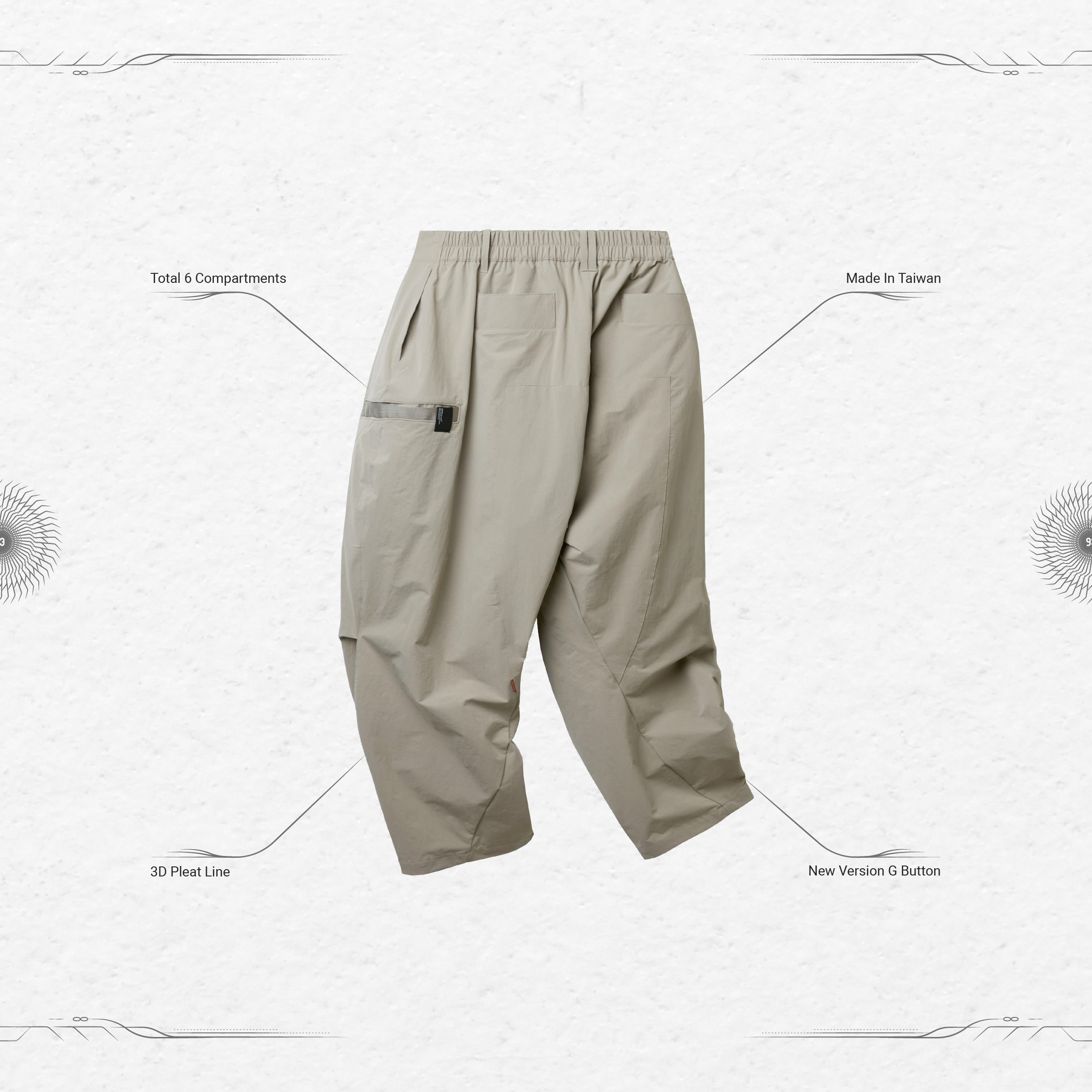 BR-03” Soft Box Basic Pants - Sand
