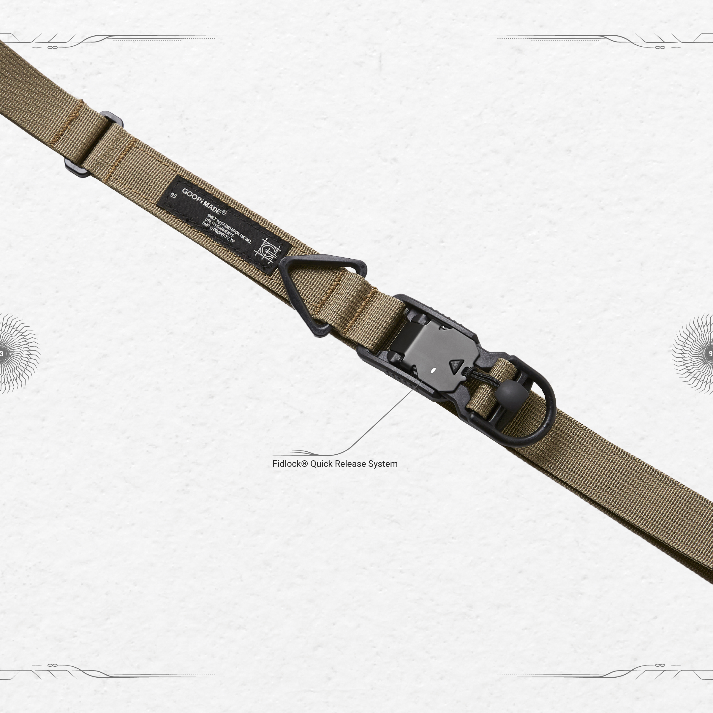 FN-D6” FIDLOCK Label Combat Loop - Sand GOOPiMADE / Fidlock