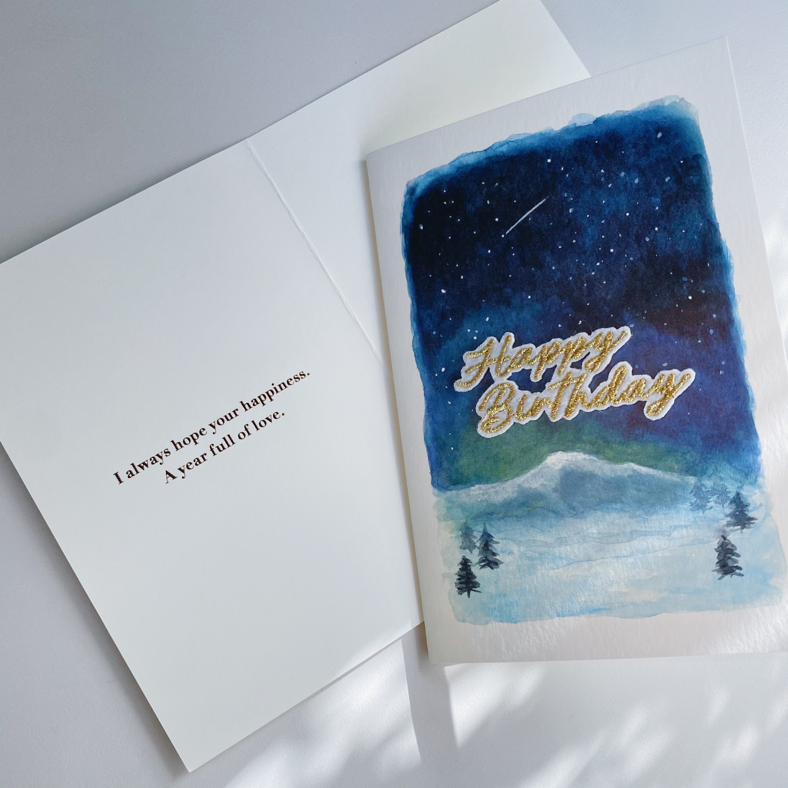 星空 刺繡卡片 生日卡片｜日本EL COMMUN