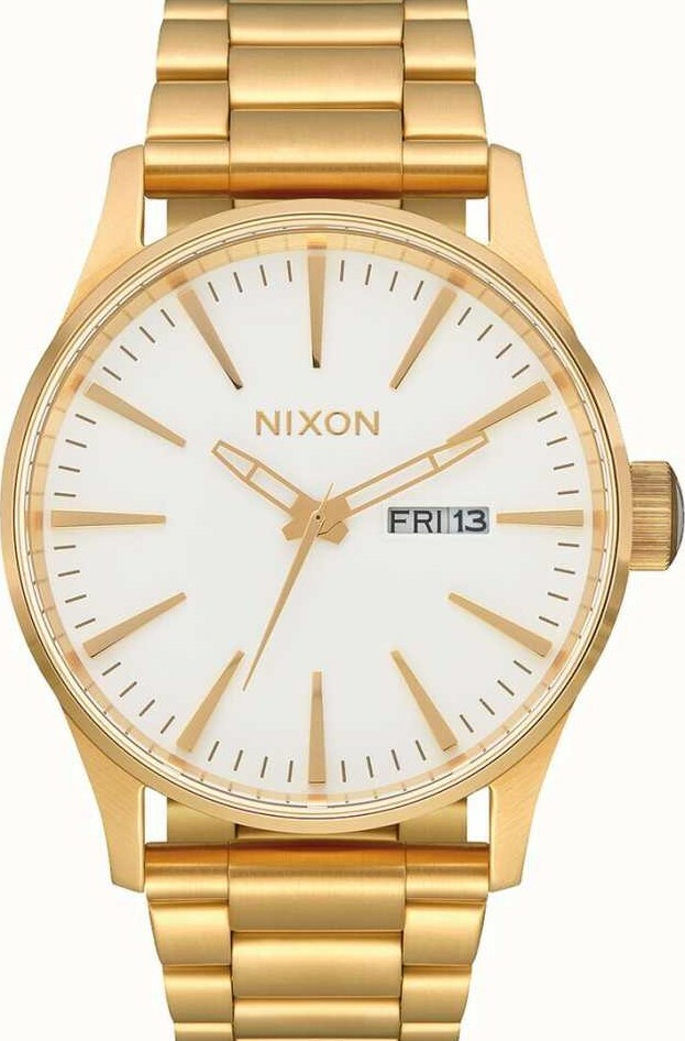 萬年鐘錶 - NIXON 尼克森  SENTRY SS  金色白面盤衝浪錶  A356-508  錶徑42MM