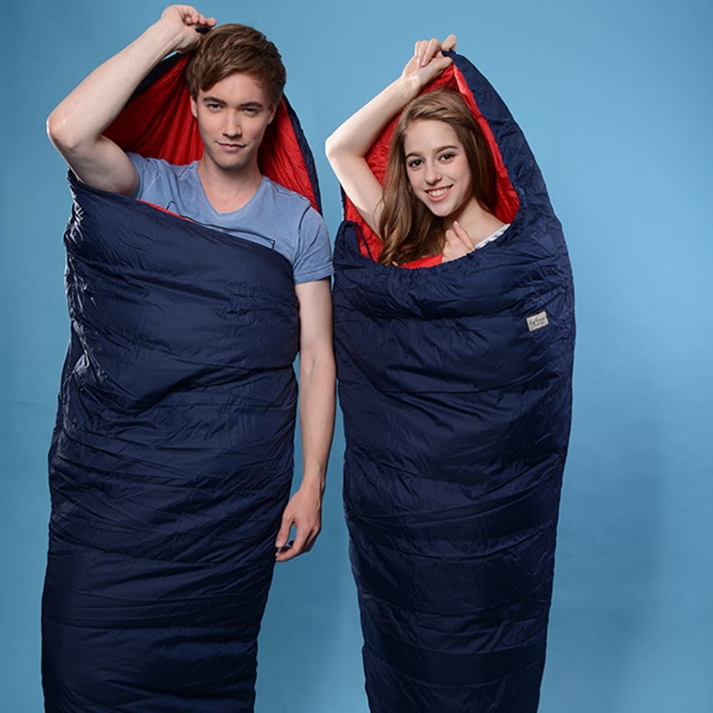 FOX FRIEND 狐友 SL101 小精靈睡袋 (藍紅) 100%水鳥羽絨睡袋 戶外/露營/登山/保暖 62OMSL101