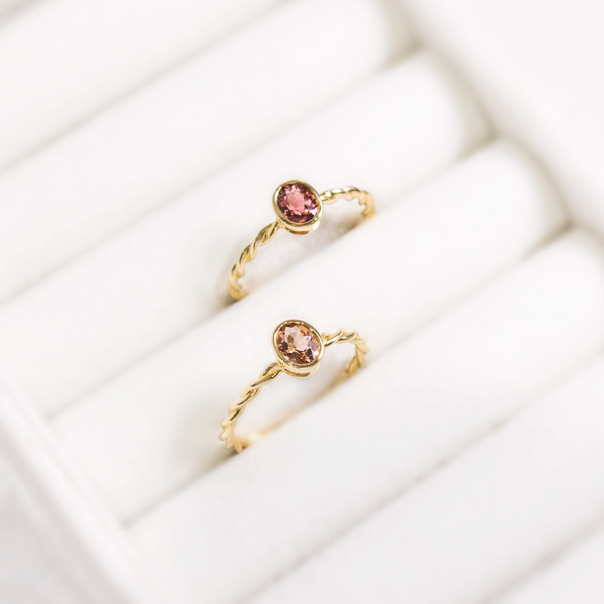 【現貨】橢圓碧璽戒指 (琥珀色)