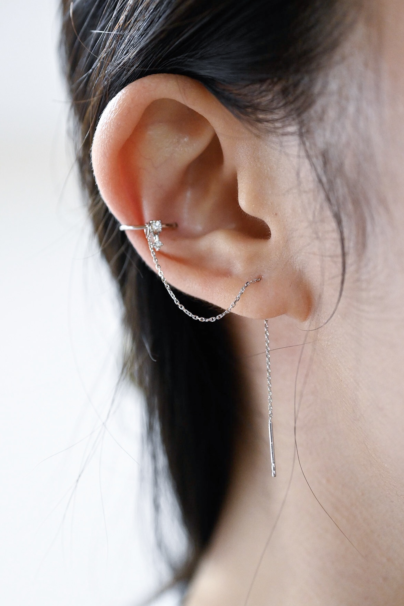 18K Single Line Earring Accessories