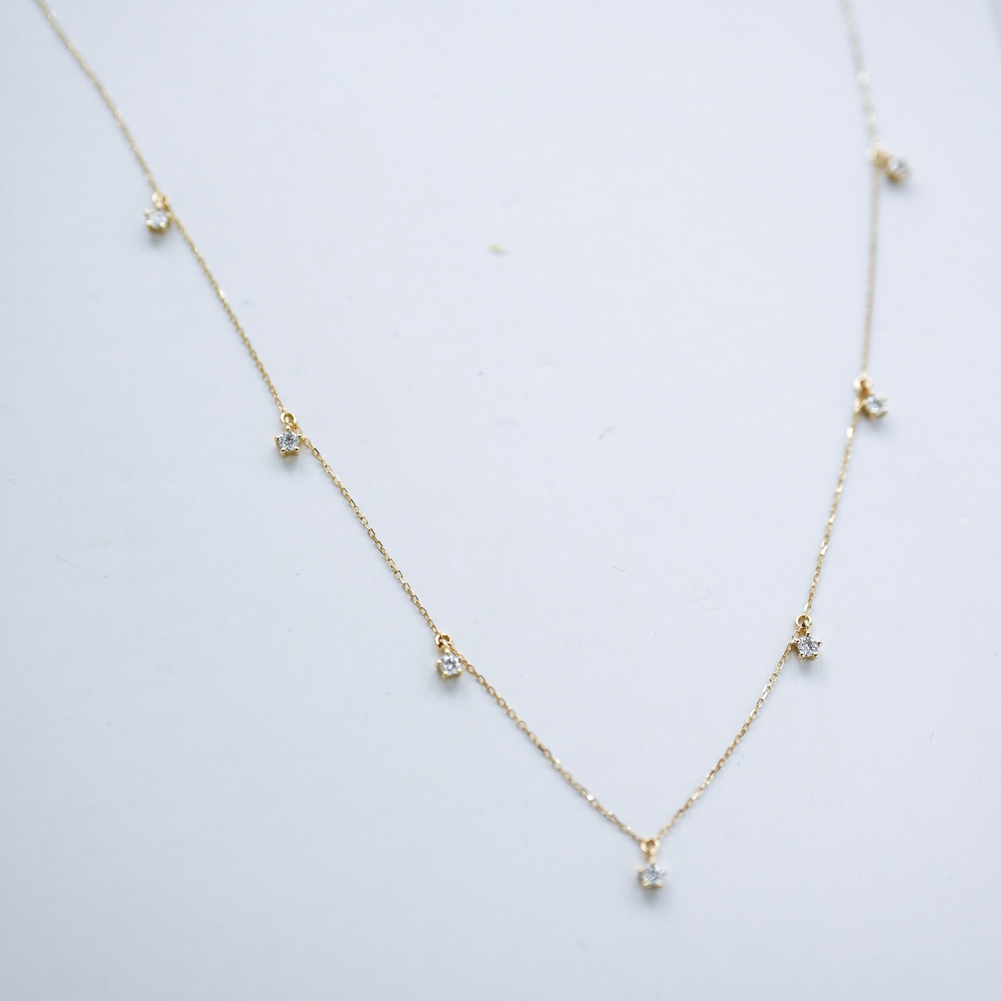 18K Scattered Star Diamond Necklace