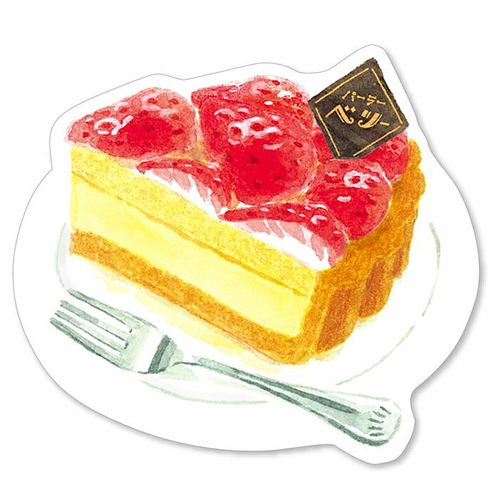 [Limited] Furukawashiko Die-cut Letter and Envelope Set－Strawberry Dessert Series (Japanese Stationery Brand)