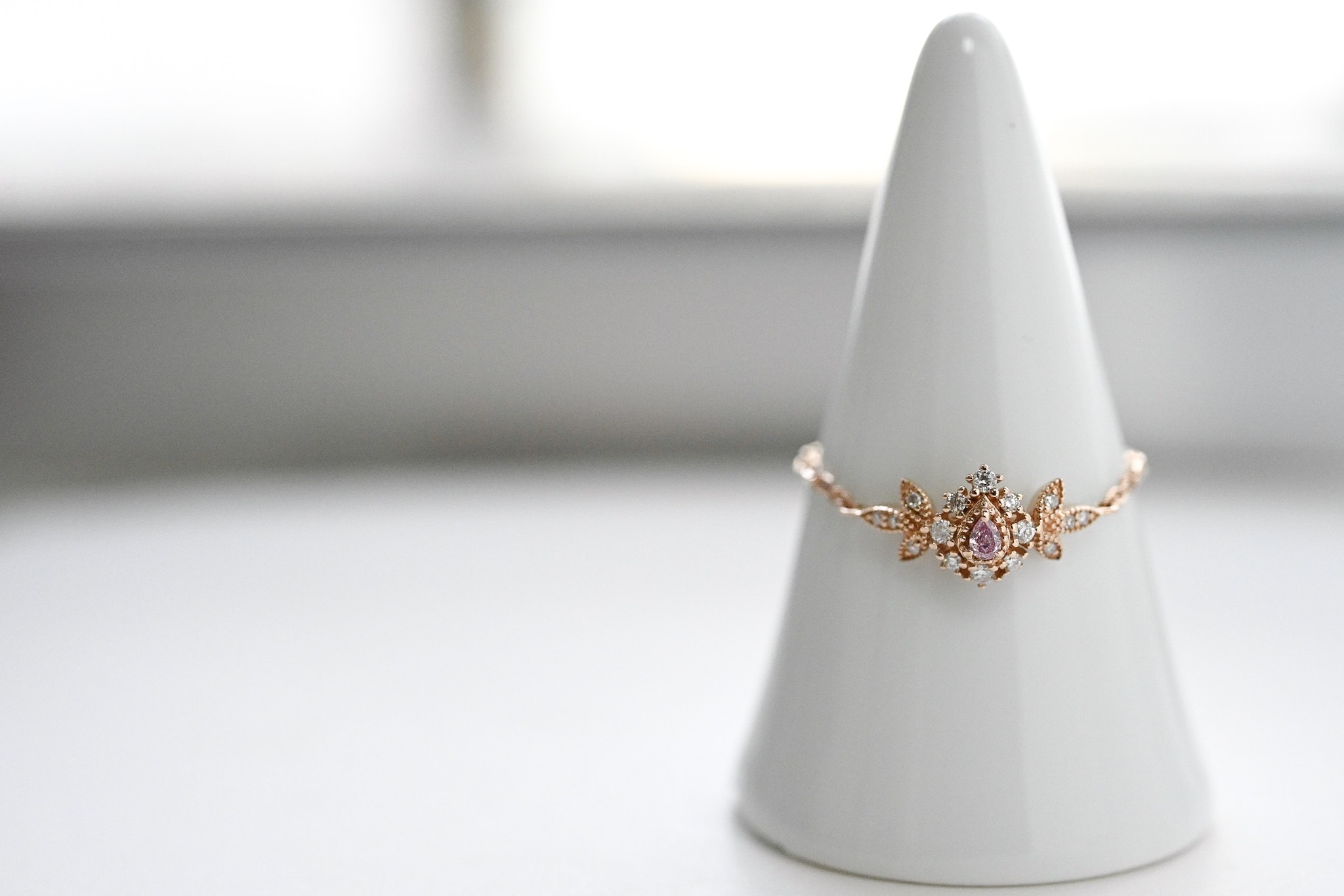 18K Florence Pink Diamond Chain Ring