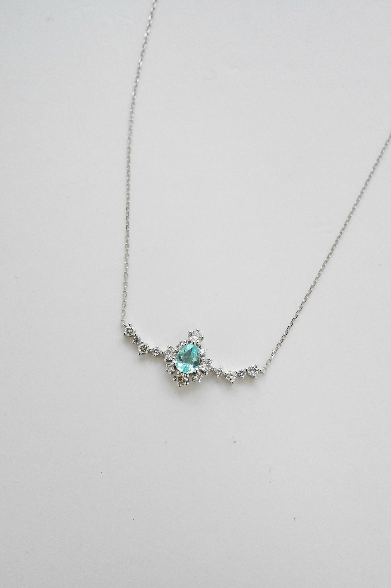 18K Paraiba & Diamond Necklace