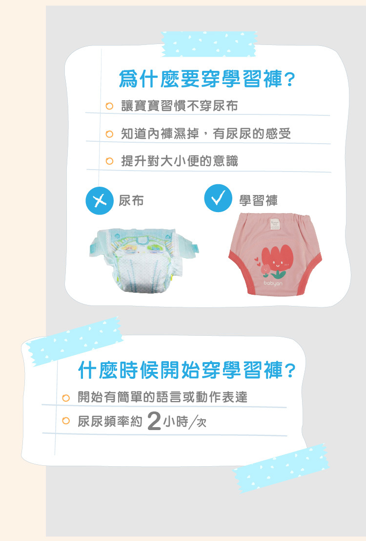3層粉紅小花學習褲使用介紹 幼兒使用學習褲說明,當小孩開始有簡單的語言或動作表達,即可開始穿學習褲