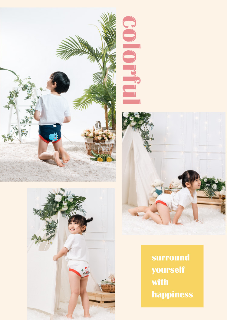 4層威猛霸王龍學習褲使用情境 IOHS 十分幸福 (100-120CC)4層Babyan威猛霸王龍學習褲,使用情境