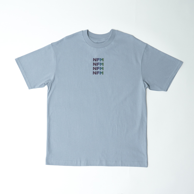 Reflective Logo Print Tee (Light Blue)