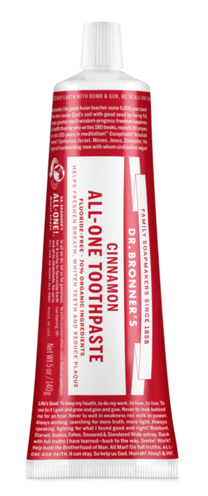 Dr Bronner‘s 有機肉桂美白牙膏 (最佳使用日期為2026年12月30日)