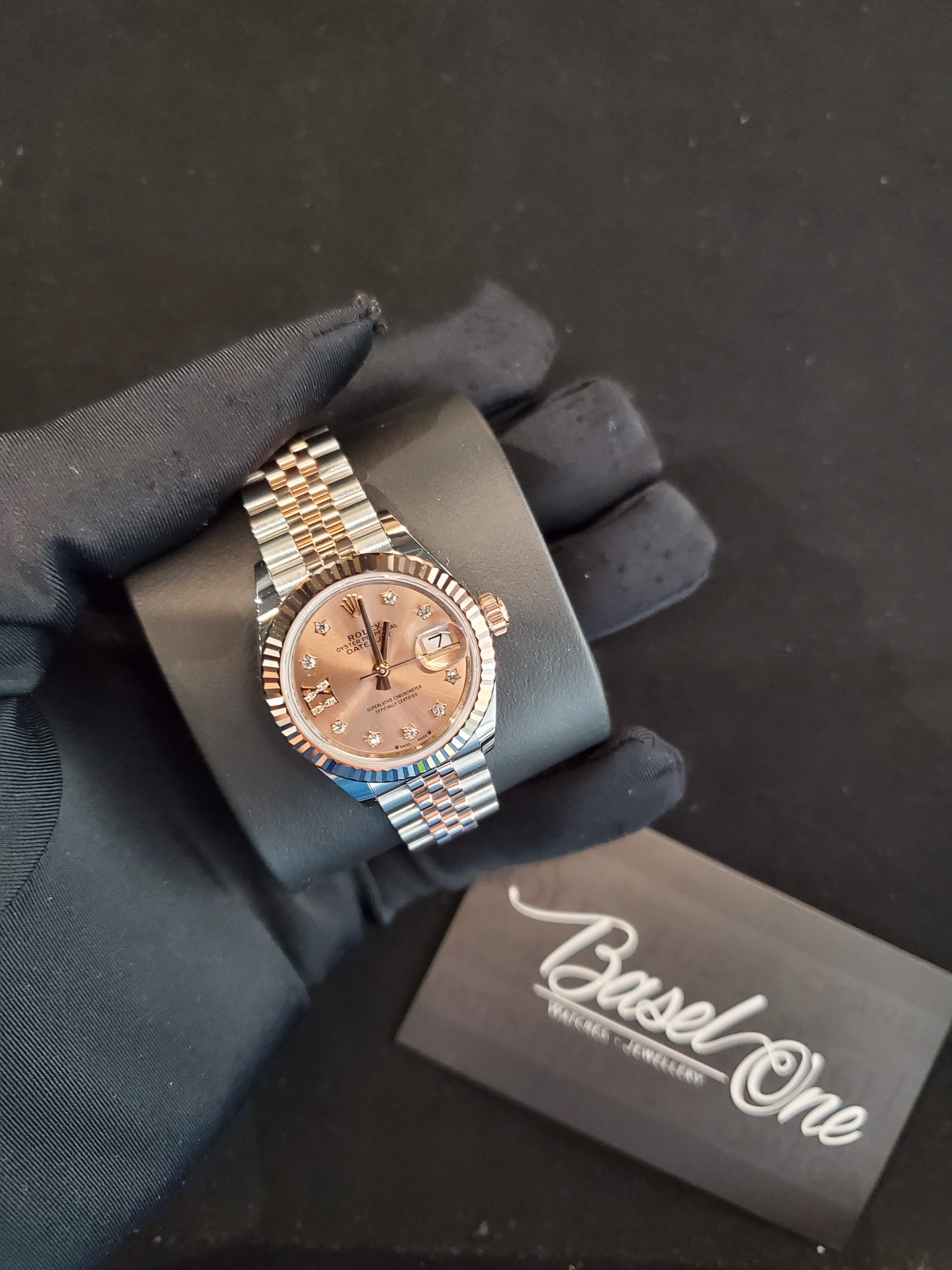 ROLEX 279171 PINK DIAL WITH DIAMOND ROSE GOLD DAYJUST