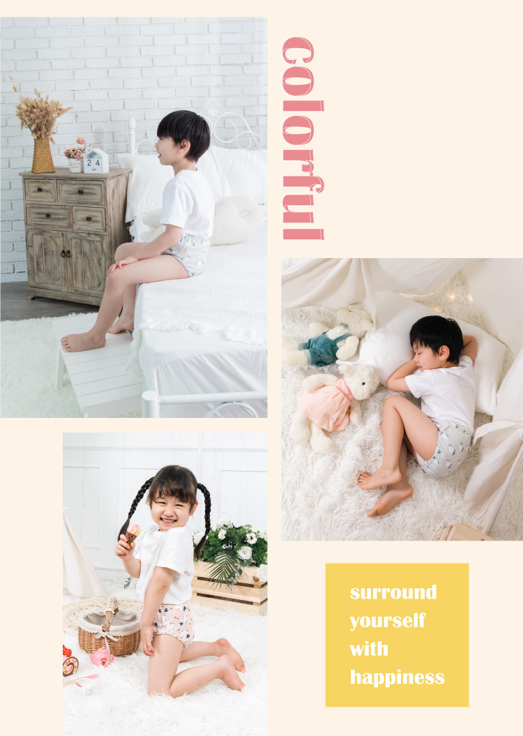 6層雪糕森林學習褲使用情境 IOHS 十分幸福 (100-120CC)6層Babyan雪糕森林學習褲,使用情境