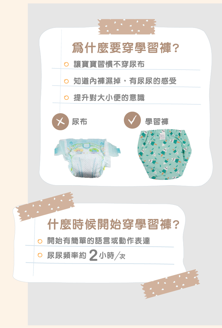 6層雪糕森林學習褲使用介紹 幼兒使用學習褲說明,當小孩開始有簡單的語言或動作表達,即可開始穿學習褲