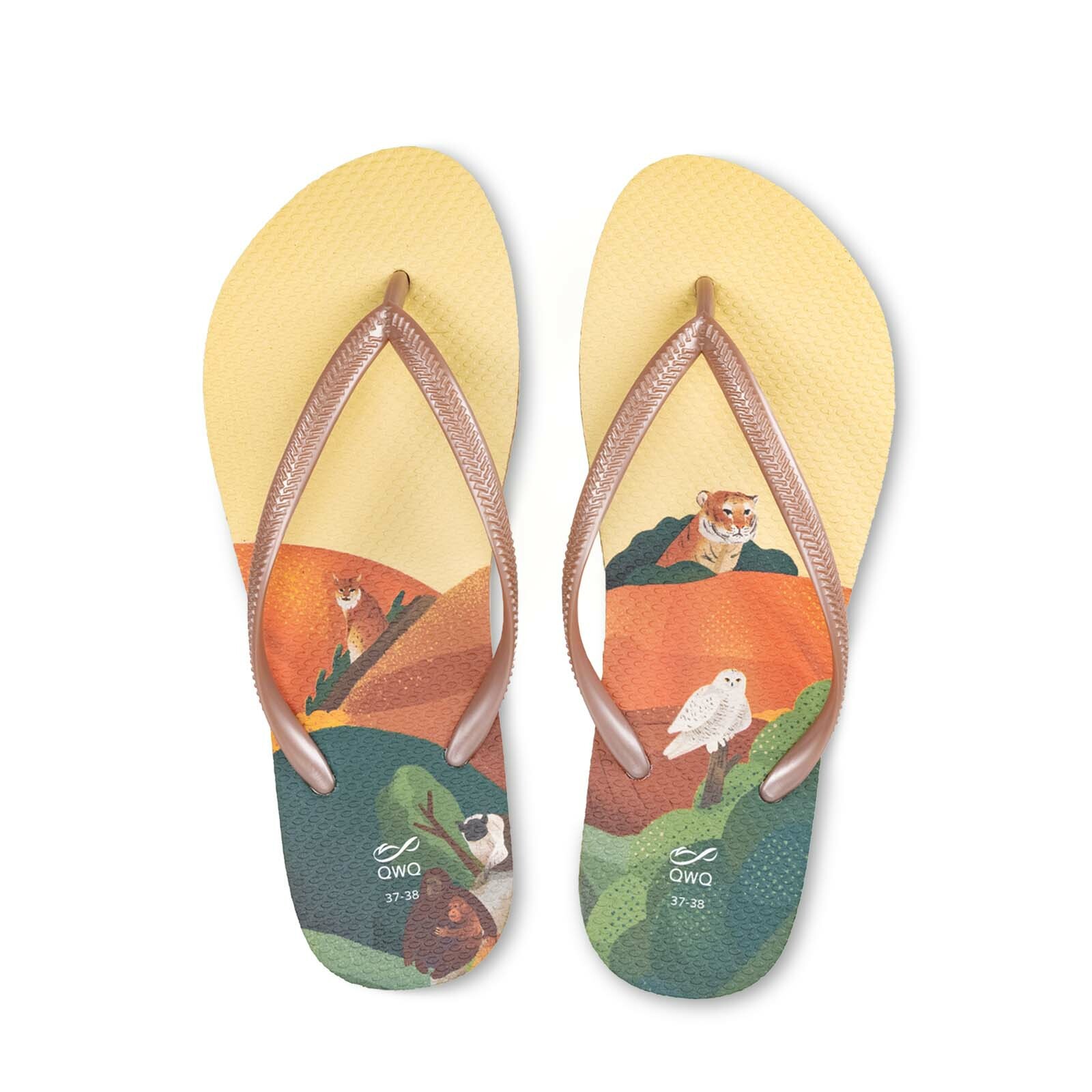 阿脆Astrid 與地球共存 女款細帶人字夾腳拖鞋 薔薇金