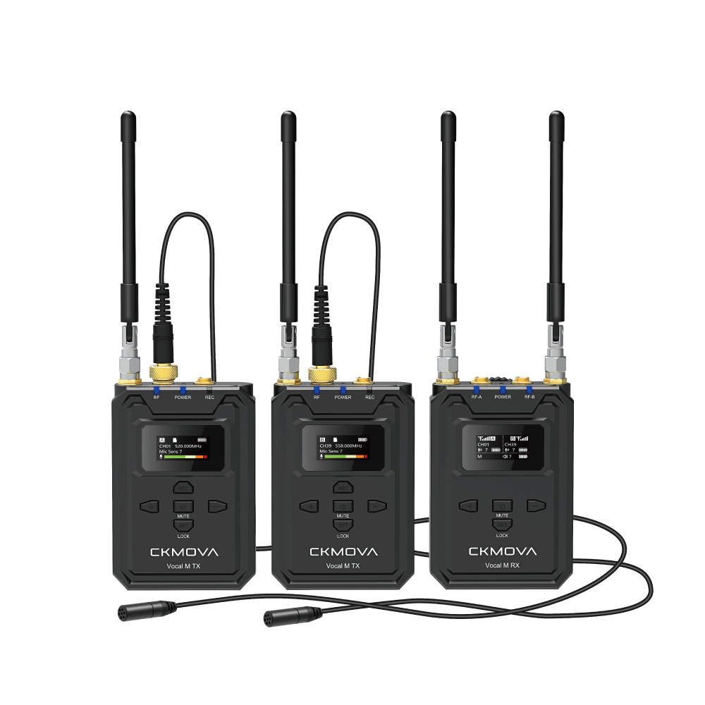 CKMOVA VOCAL M V2 UHF雙通道無線麥克風系統(TX+TX+RX)