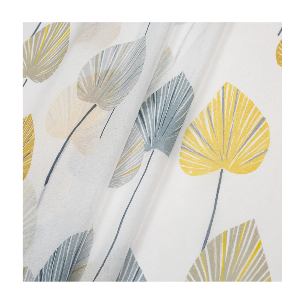 MIT手工│透光窗紗窗簾│半窗落地窗│夏日荷塘│織帶