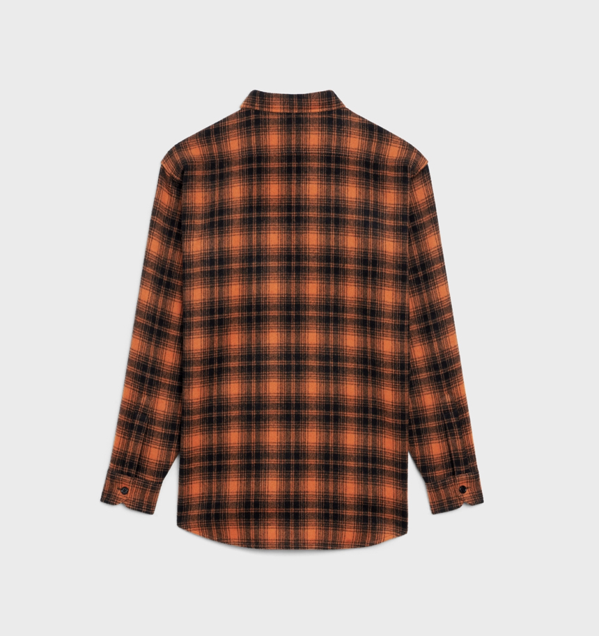 トップス CELINE 21AW Checked Wool Loose Shirts relaxed shirt IN BRUSHED CHECKED WOOL - BLEU/BLANC/ROUGE