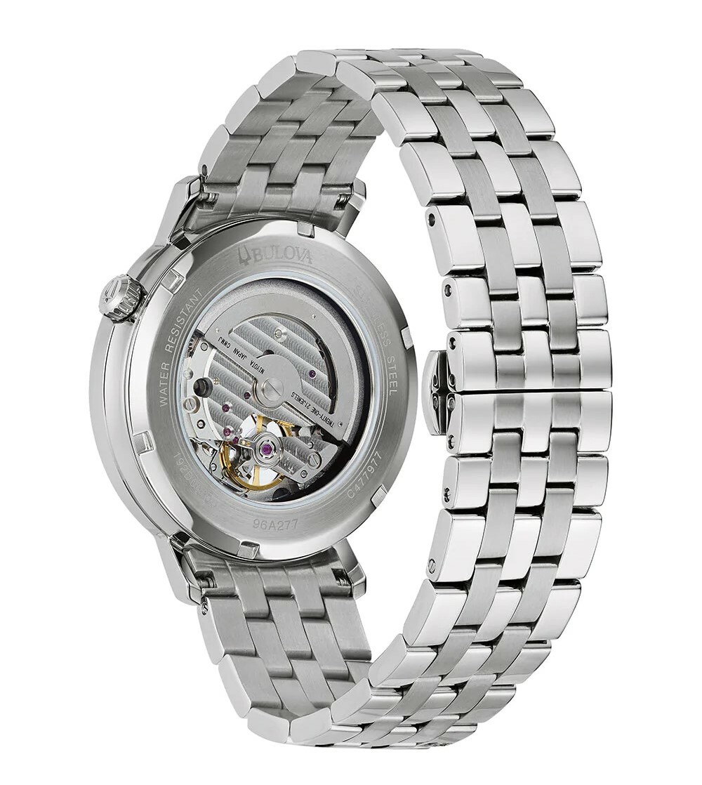 萬年鐘錶 - BULOVA 寶路華   經典機械不鏽鋼 男錶  96A277   錶徑 41.2MM