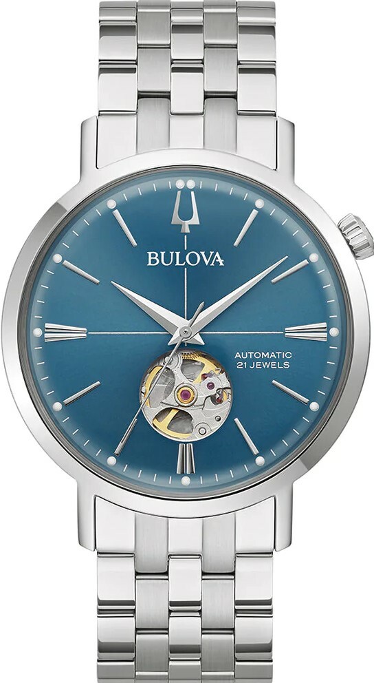 萬年鐘錶 - BULOVA 寶路華   經典機械不鏽鋼 男錶  96A277   錶徑 41.2MM