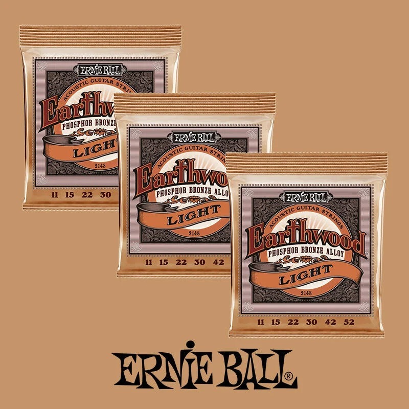 超值 Ernie Ball 2148 Earthwood 三包優惠 11/52 磷青銅 木吉他弦