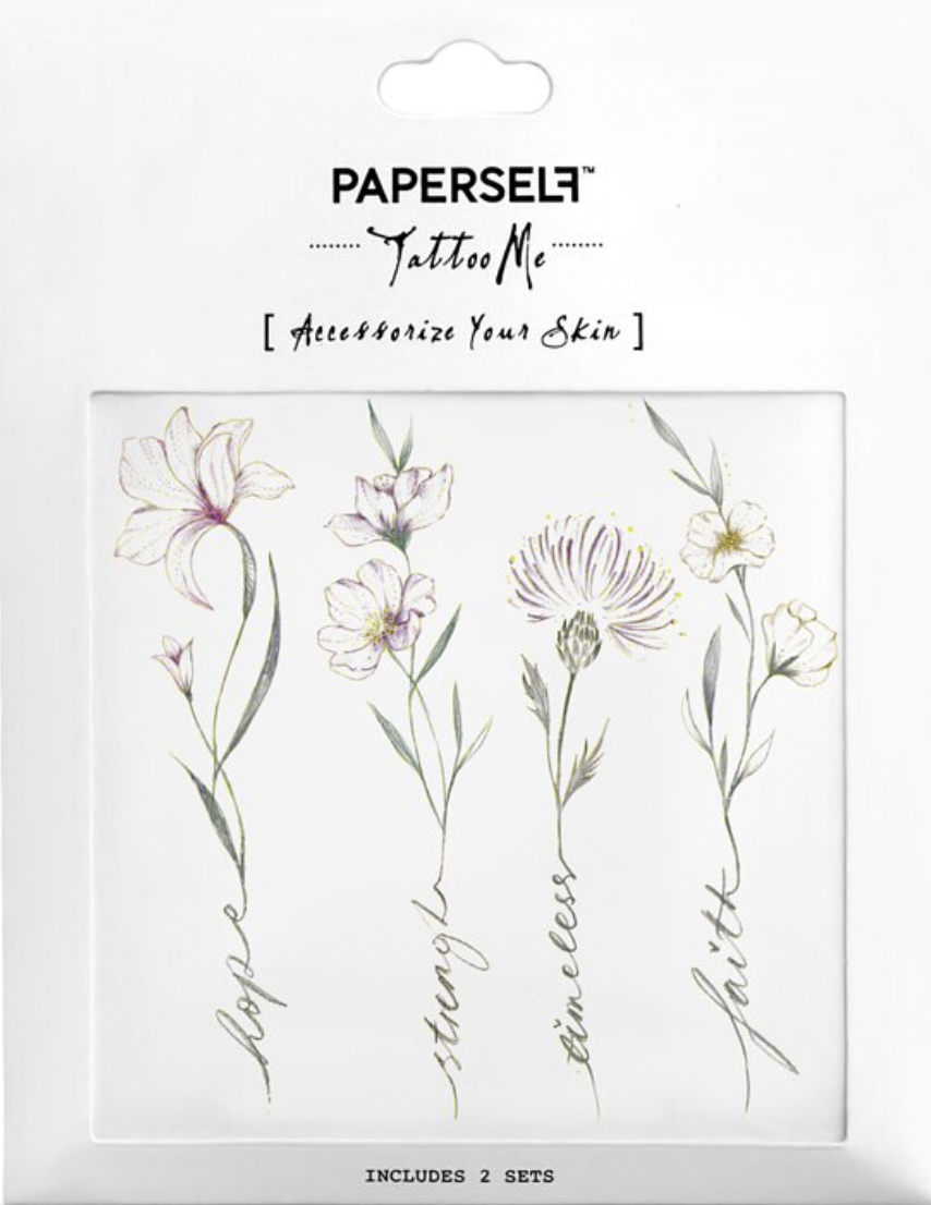 Paperself｜花間絮語 Flower Script 2 刺青紋身貼紙