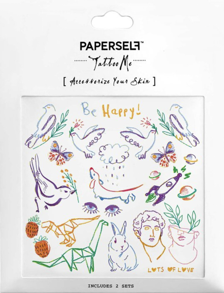 Paperself｜蠟些可愛小事 Be Happy 刺青紋身貼紙