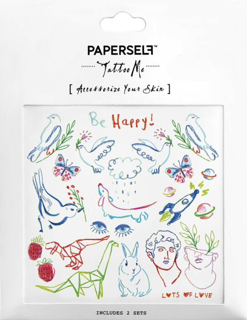 Paperself｜蠟些可愛小事 Be Happy 刺青紋身貼紙