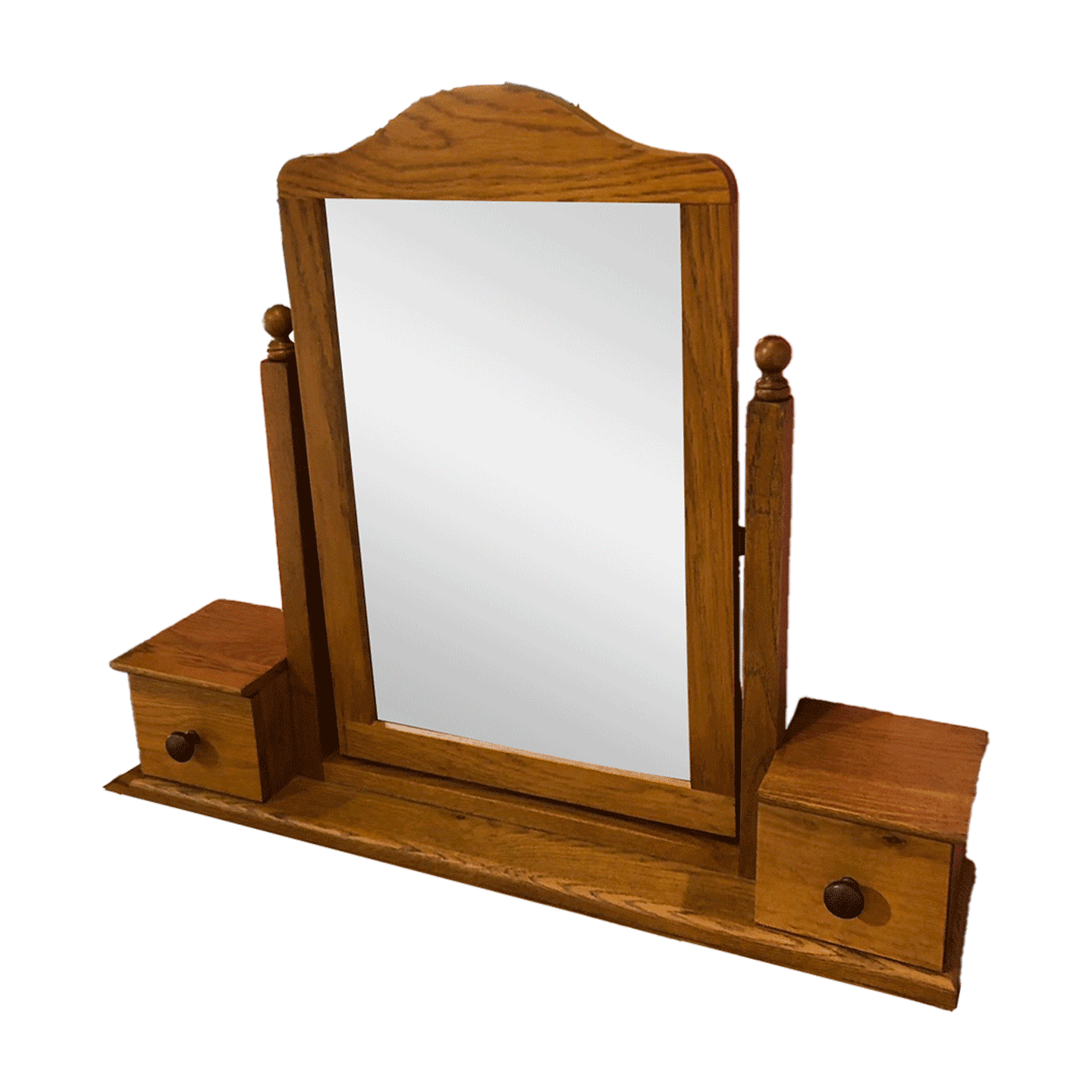 【OAK橡木】化妝鏡-咖啡色