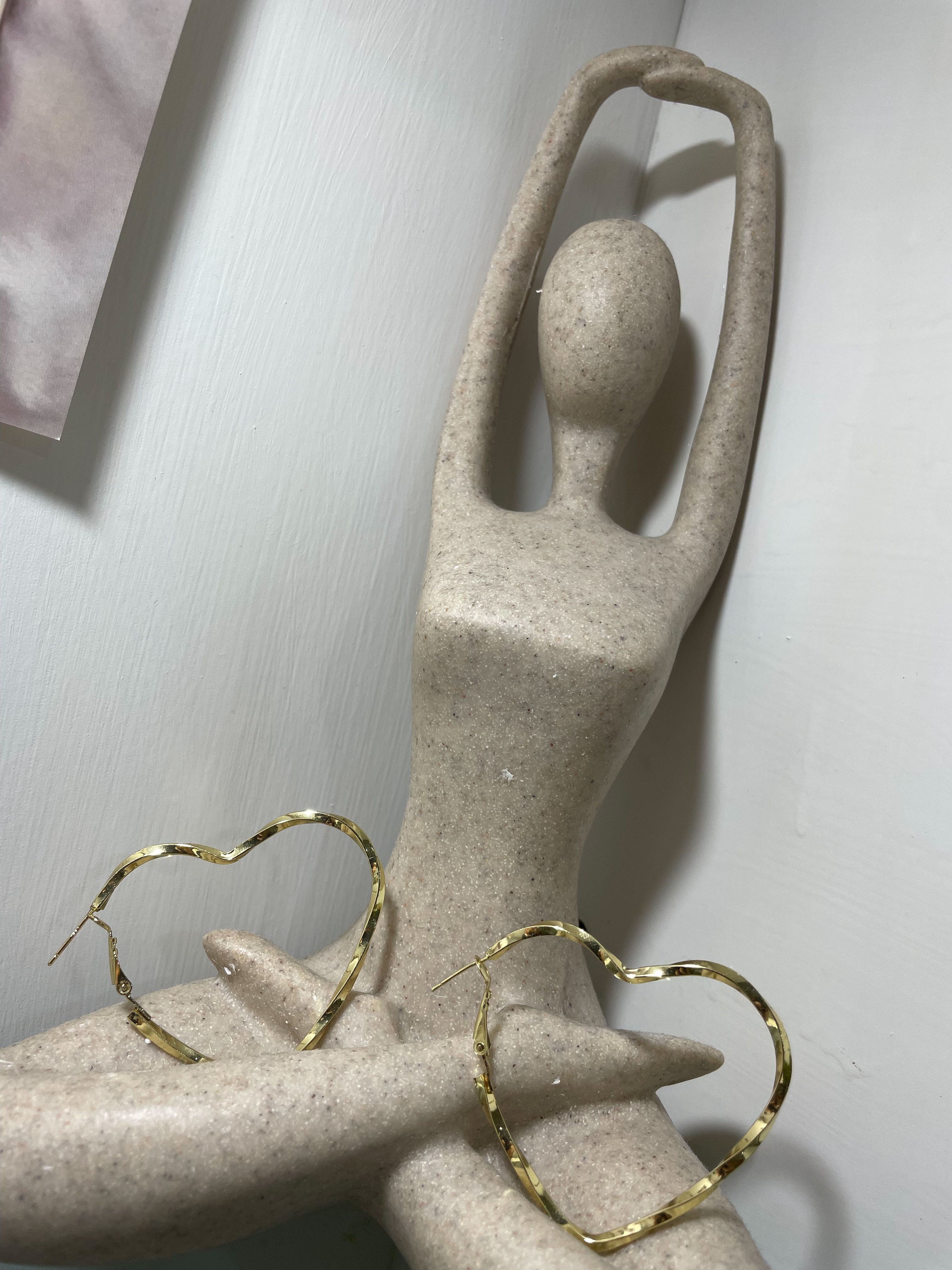 歐美風🤎愛心復古耳環