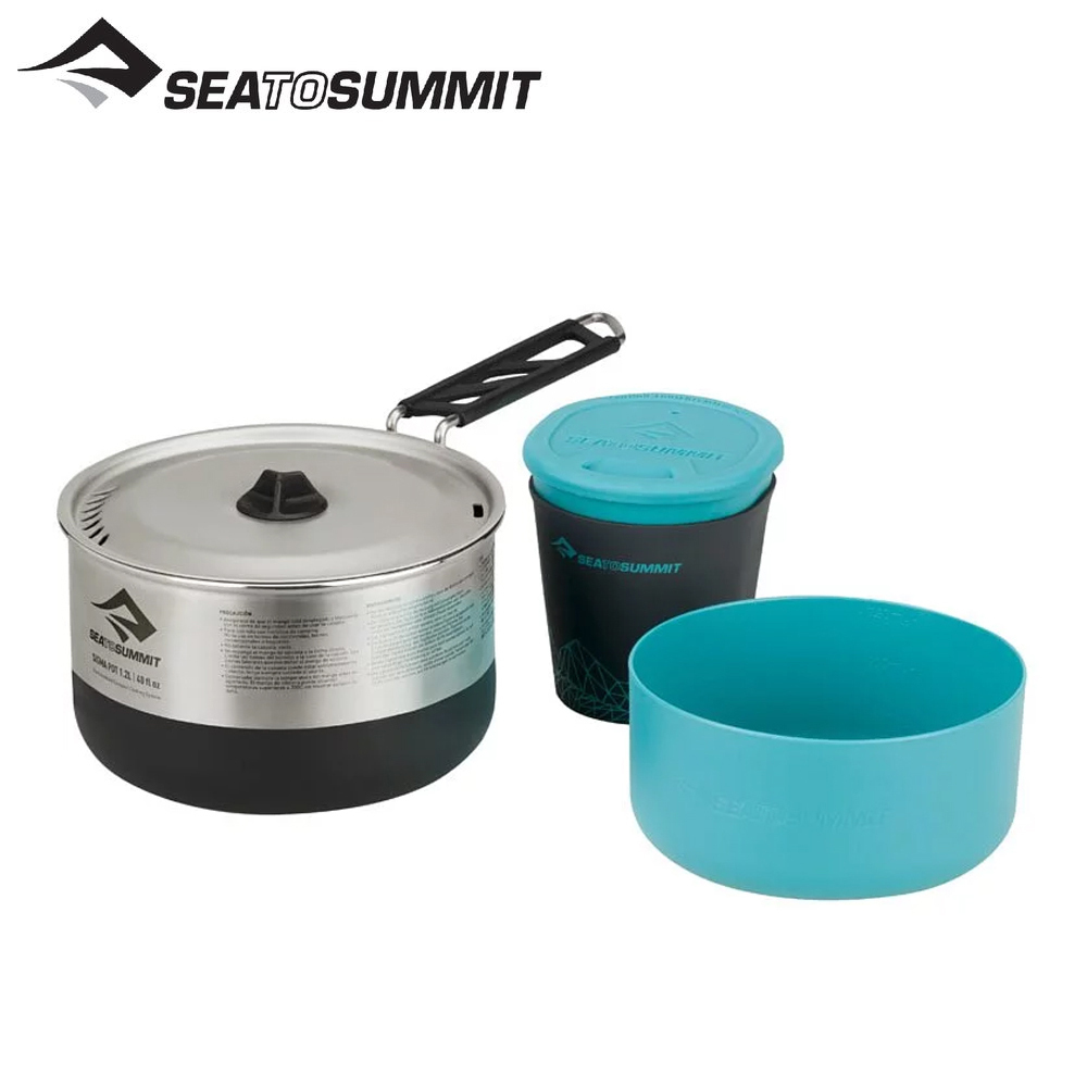 SEA TO SUMMIT Sigma摺疊鍋具組-1.1(含1人餐具) 鍋具/餐具/登山露營 51STSAKI5009