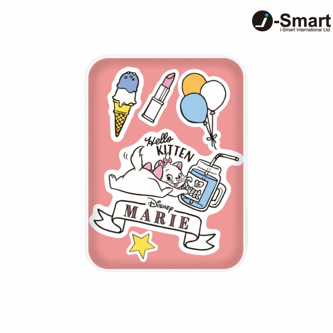 i-Smart-迪士尼系列口袋行動電源-貼紙系列-富貴貓 Marie