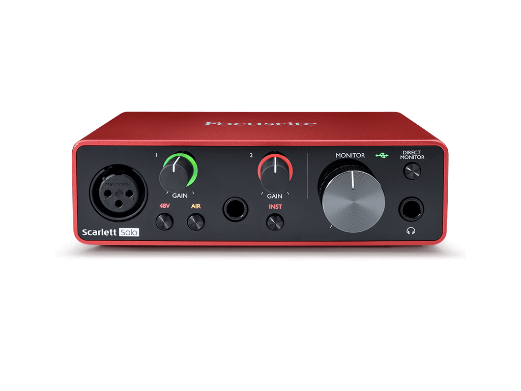 Focusrite - scarlett-solo studio 4th Gen 錄音套組 直接錄音 CP值高 入門半專業 錄音設備