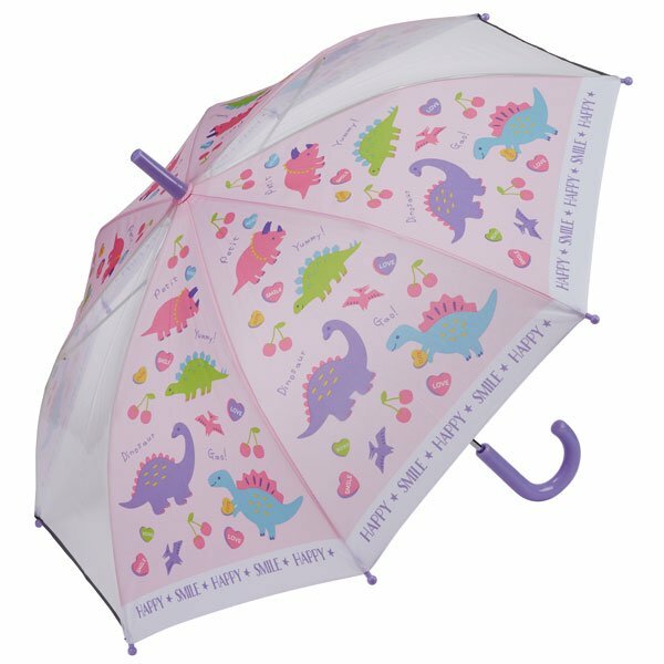 Skater 兒童雨傘50cm-粉紅色恐龍