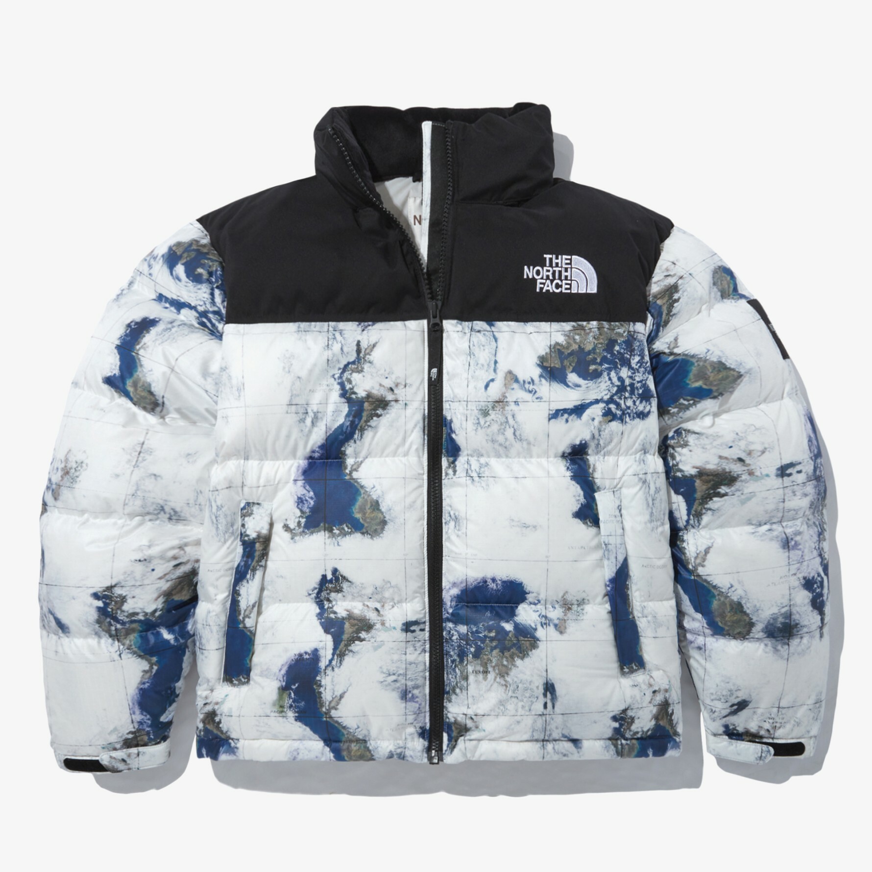 THE NORTH FACE NOVELTY NUPTSE 白標 羽絨外套 衛星雲圖 NJ1DN51J