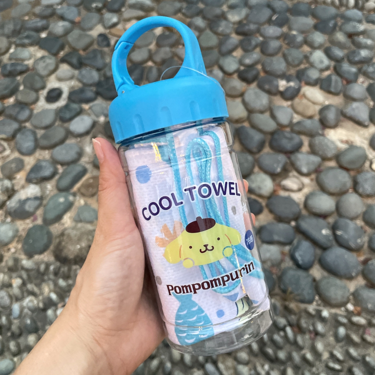 21151-PN Sanrio 布甸狗樽裝冰巾 碧波暢泳